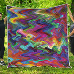 Watercolor Psychedelic Print Quilt