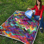 Watercolor Psychedelic Print Quilt