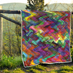 Watercolor Psychedelic Print Quilt