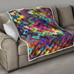 Watercolor Psychedelic Print Quilt