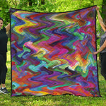 Watercolor Psychedelic Print Quilt