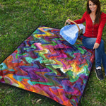 Watercolor Psychedelic Print Quilt
