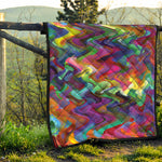 Watercolor Psychedelic Print Quilt