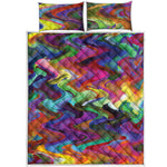 Watercolor Psychedelic Print Quilt Bed Set