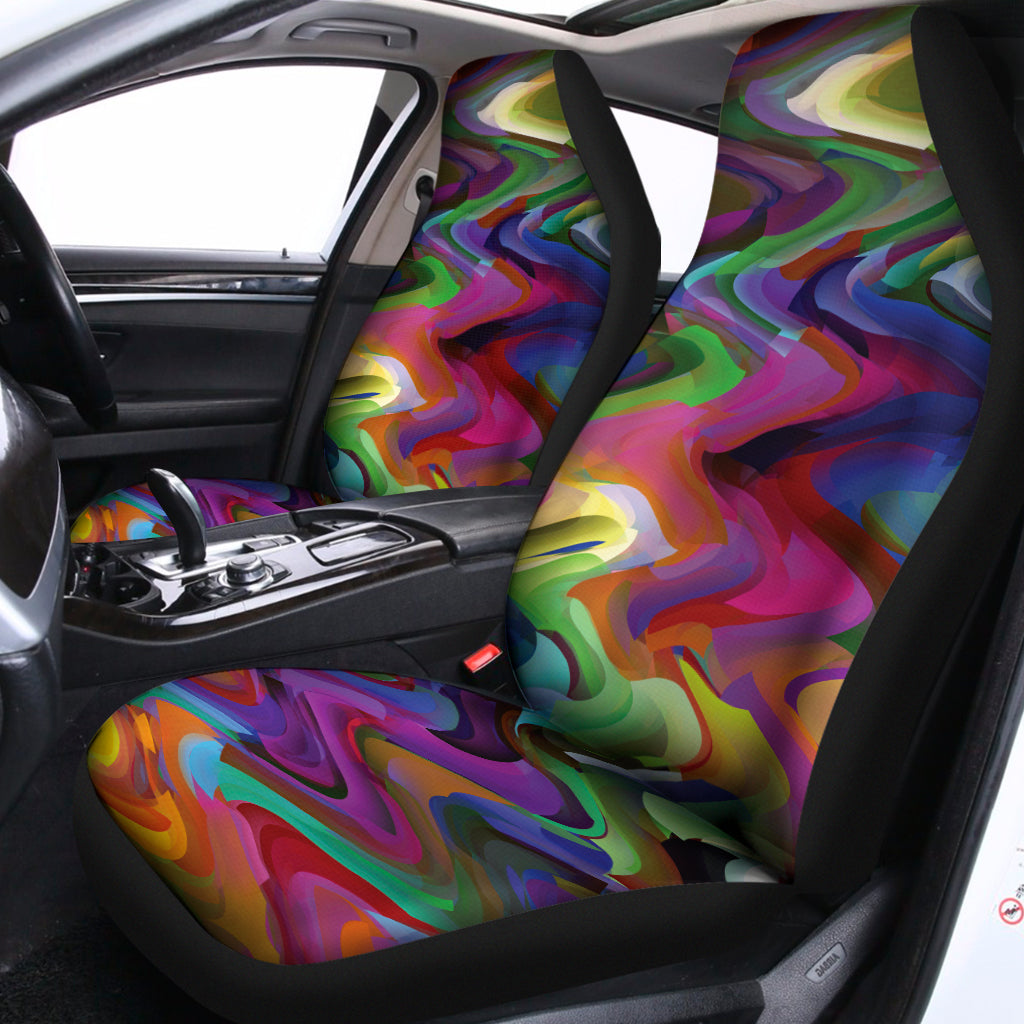 Watercolor Psychedelic Print Universal Fit Car Seat Covers