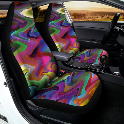 Watercolor Psychedelic Print Universal Fit Car Seat Covers