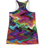 Watercolor Psychedelic Print Women's Racerback Tank Top