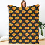 Watercolor Pumpkin Pattern Print Blanket