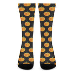 Watercolor Pumpkin Pattern Print Crew Socks