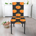 Watercolor Pumpkin Pattern Print Dining Chair Slipcover
