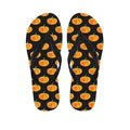 Watercolor Pumpkin Pattern Print Flip Flops