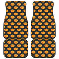 Watercolor Pumpkin Pattern Print Front and Back Car Floor Mats