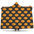Watercolor Pumpkin Pattern Print Hooded Blanket