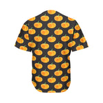 Watercolor Pumpkin Pattern Print Men's Baseball Jersey
