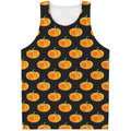 Watercolor Pumpkin Pattern Print Men's Tank Top