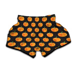 Watercolor Pumpkin Pattern Print Muay Thai Boxing Shorts