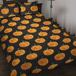 Watercolor Pumpkin Pattern Print Quilt Bed Set