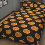 Watercolor Pumpkin Pattern Print Quilt Bed Set