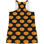Watercolor Pumpkin Pattern Print Women's Racerback Tank Top