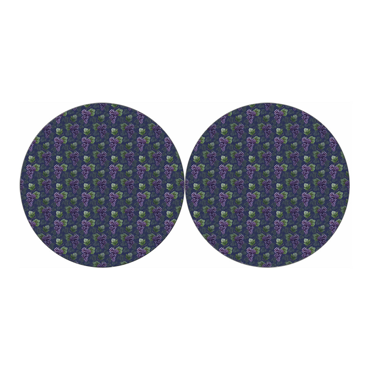 Watercolor Purple Grapes Pattern Print Car Coasters