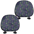Watercolor Purple Grapes Pattern Print Car Headrest Covers