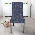 Watercolor Purple Grapes Pattern Print Dining Chair Slipcover