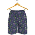 Watercolor Purple Grapes Pattern Print Men's Shorts