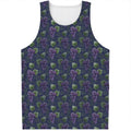 Watercolor Purple Grapes Pattern Print Men's Tank Top