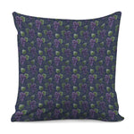 Watercolor Purple Grapes Pattern Print Pillow Cover