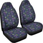 Watercolor Purple Grapes Pattern Print Universal Fit Car Seat Covers