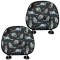 Watercolor Raccoon Pattern Print Car Headrest Covers