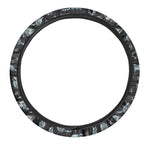 Watercolor Raccoon Pattern Print Car Steering Wheel Cover