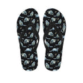 Watercolor Raccoon Pattern Print Flip Flops