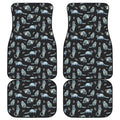 Watercolor Raccoon Pattern Print Front and Back Car Floor Mats