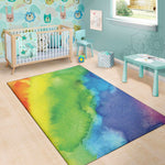 Watercolor Rainbow LGBT Pride Print Area Rug