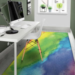 Watercolor Rainbow LGBT Pride Print Area Rug