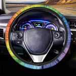 Watercolor Rainbow LGBT Pride Print Car Steering Wheel Cover