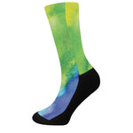 Watercolor Rainbow LGBT Pride Print Crew Socks