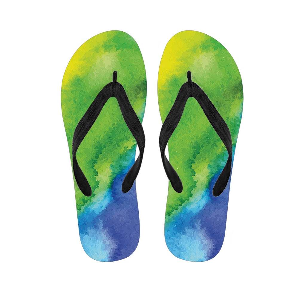 Watercolor Rainbow LGBT Pride Print Flip Flops