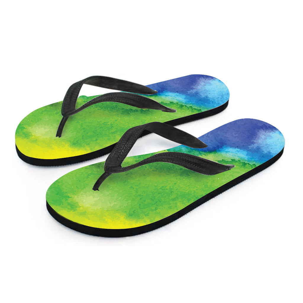 Watercolor Rainbow LGBT Pride Print Flip Flops