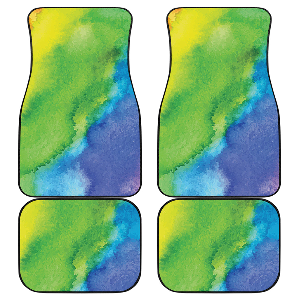 Watercolor Rainbow LGBT Pride Print Front and Back Car Floor Mats
