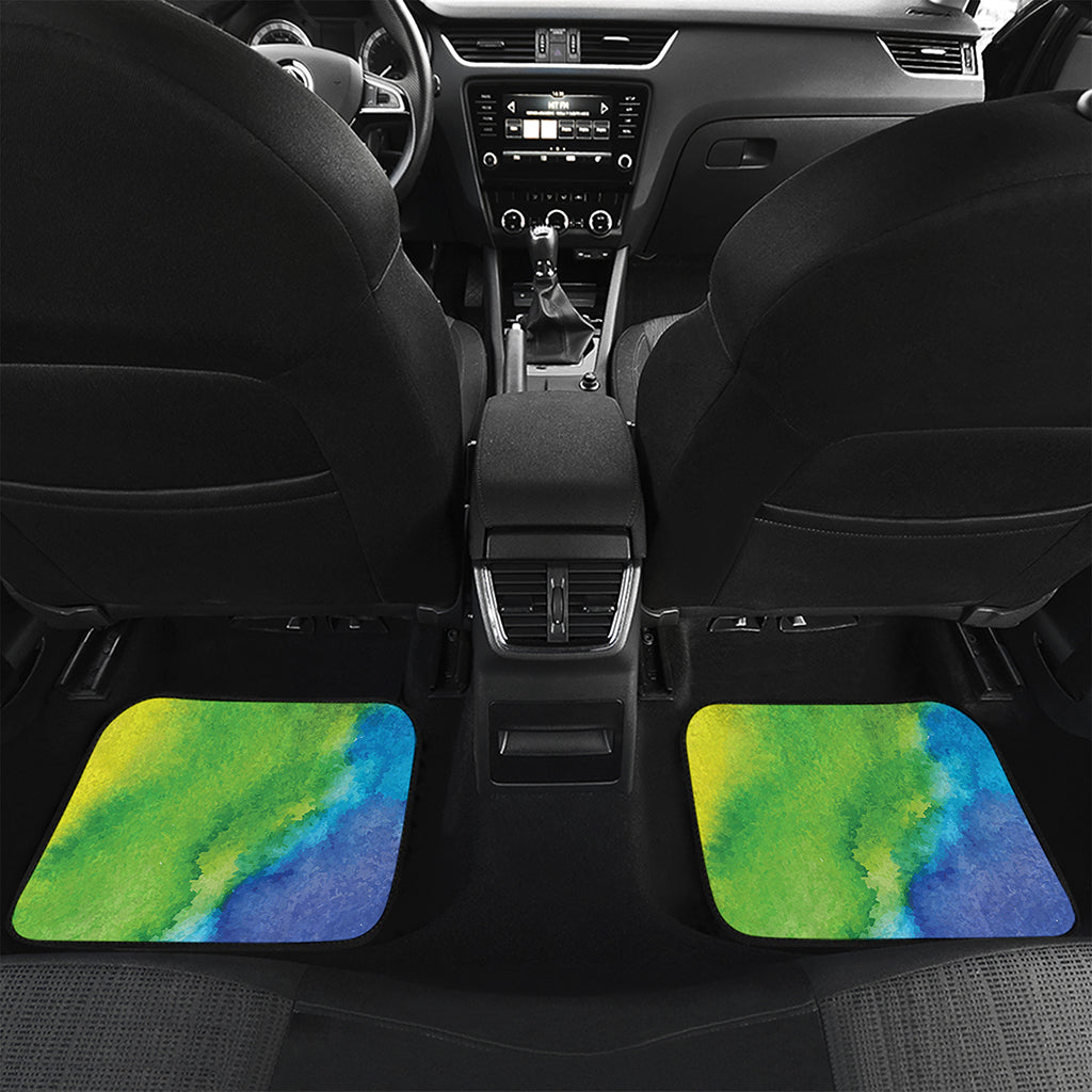 Watercolor Rainbow LGBT Pride Print Front and Back Car Floor Mats