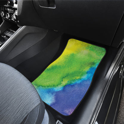 Watercolor Rainbow LGBT Pride Print Front and Back Car Floor Mats
