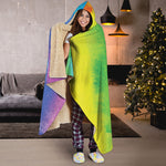 Watercolor Rainbow LGBT Pride Print Hooded Blanket