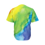 Watercolor Rainbow LGBT Pride Print Men's Baseball Jersey