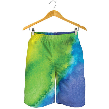 Watercolor Rainbow LGBT Pride Print Men's Shorts