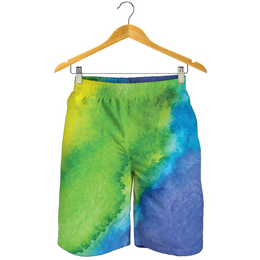 Watercolor Rainbow LGBT Pride Print Men's Shorts