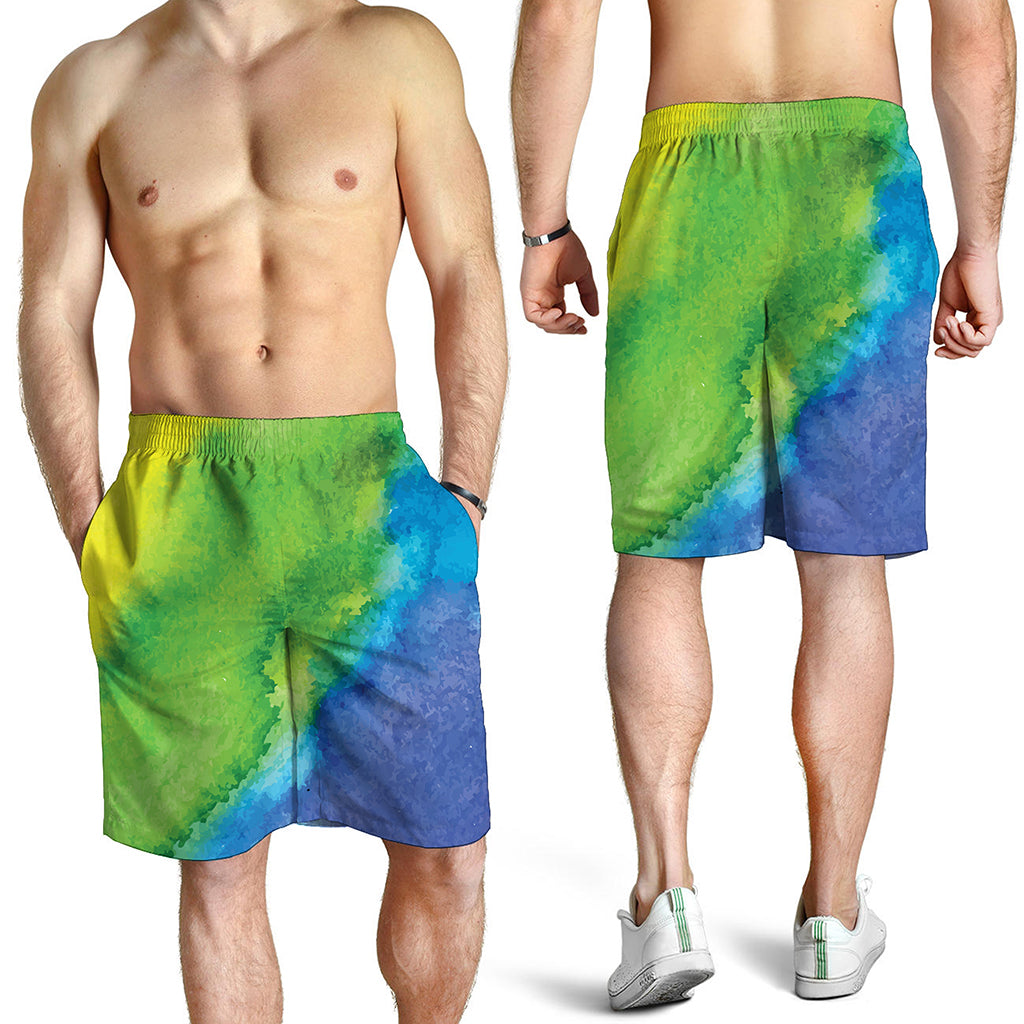 Watercolor Rainbow LGBT Pride Print Men's Shorts