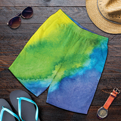 Watercolor Rainbow LGBT Pride Print Men's Shorts