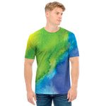 Watercolor Rainbow LGBT Pride Print Men's T-Shirt